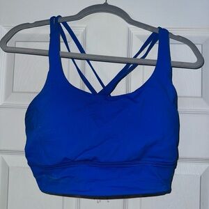 Blue Lululemon Long-lined Energy Bra